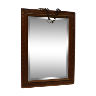 Miroir biseauté 19ème 14x20cm