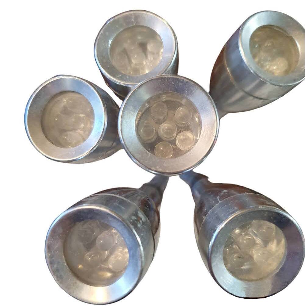 Lamp or wall lamp in brushed metal