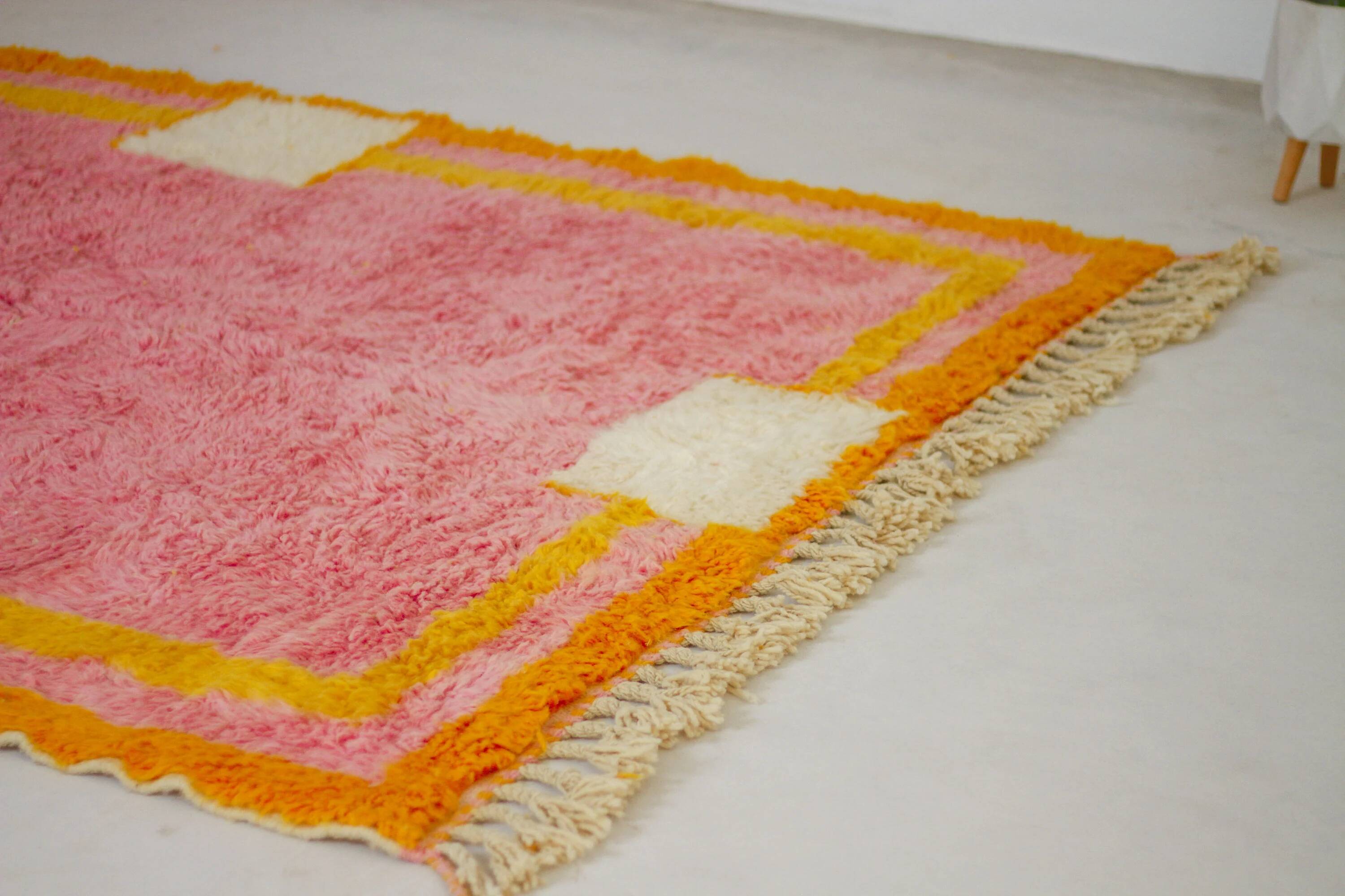 Handmade wool Berber rug 3 x 2 m