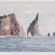 Camille combe: to starboard, bear island, original signed monotype
