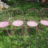 Set 2 fauteuils+2 chaises Fermob fer forgé ancien(ne)s