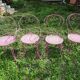 Set 2 fauteuils+2 chaises Fermob fer forgé ancien(ne)s