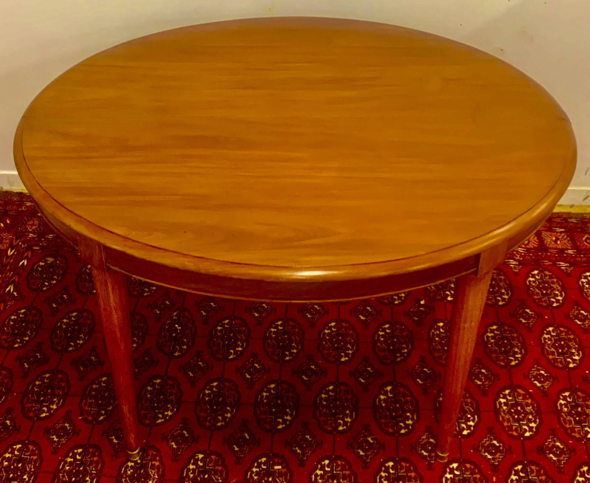 Oval table with 4 extensions, Louis XVI style, 10/12 people