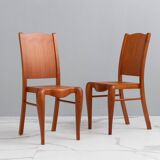 Pair of "Placide of Wood" Chairs by Philippe Starck for Driade, 1989