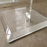 Pair of lucite, plexiglass end tables 1970