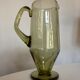 Vase in lime green blown glass modernist 1950