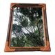Mirror in wood and rattan 60s