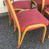Series of 6 bow wood steiner chairs