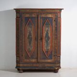 Polychrome wardrobe from Central Europe – Late 18th to early 19th century (c. 1780-1820)
