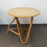 Table carries rattan magazines rack