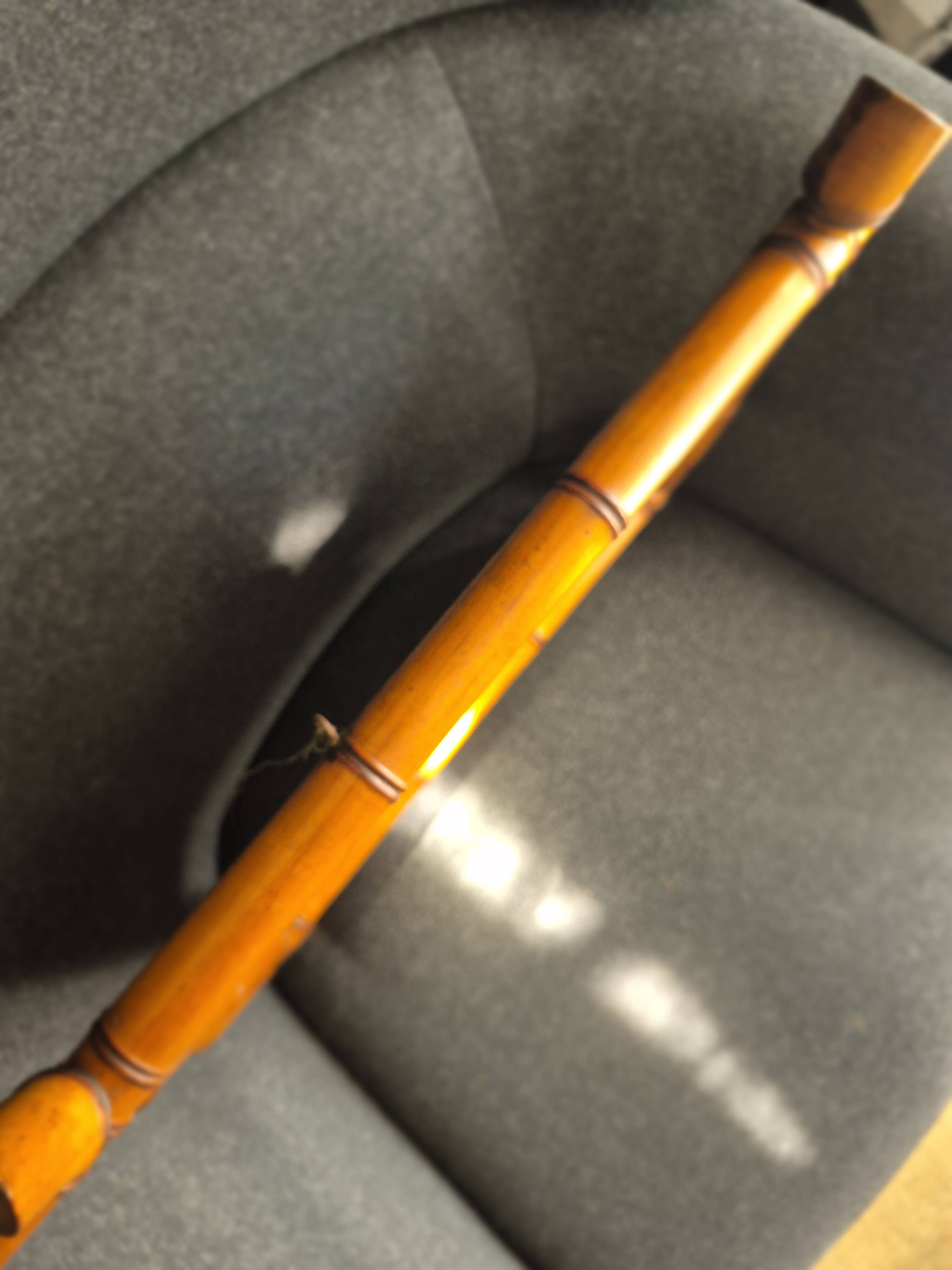 Vintage Belle Epoque Bamboo Turned Wood Mirror