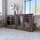 Enfilade vitrine chêne massif 1920