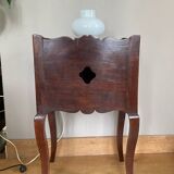 St Louis XV bedside table, 19th century, in solid walnut