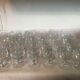 Lot 24 old crystalline glasses blown and bubbled 2 different sizes