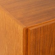 Two-piece hi-fi sideboard from the 1960s, teak veneer