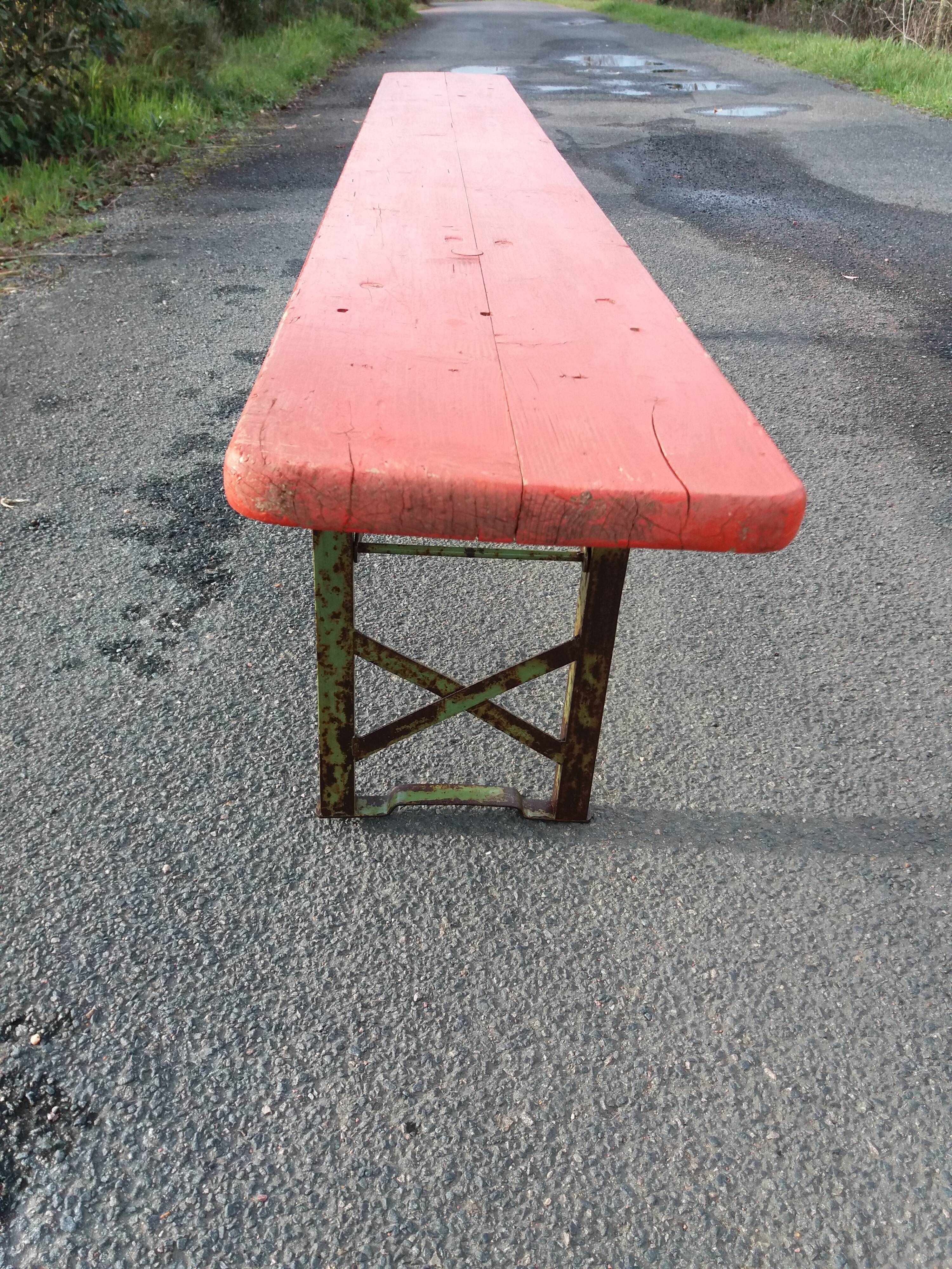 Folding brewery bench