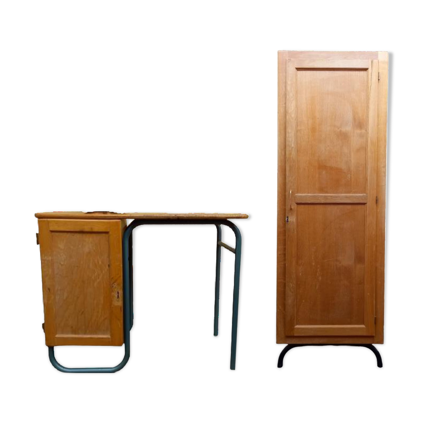 Cabinet and school desk