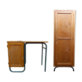 Cabinet and school desk