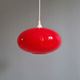 Vintage suspension in red opaline, 1960s-70s.