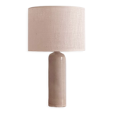 Stoneware and woven jute lamp