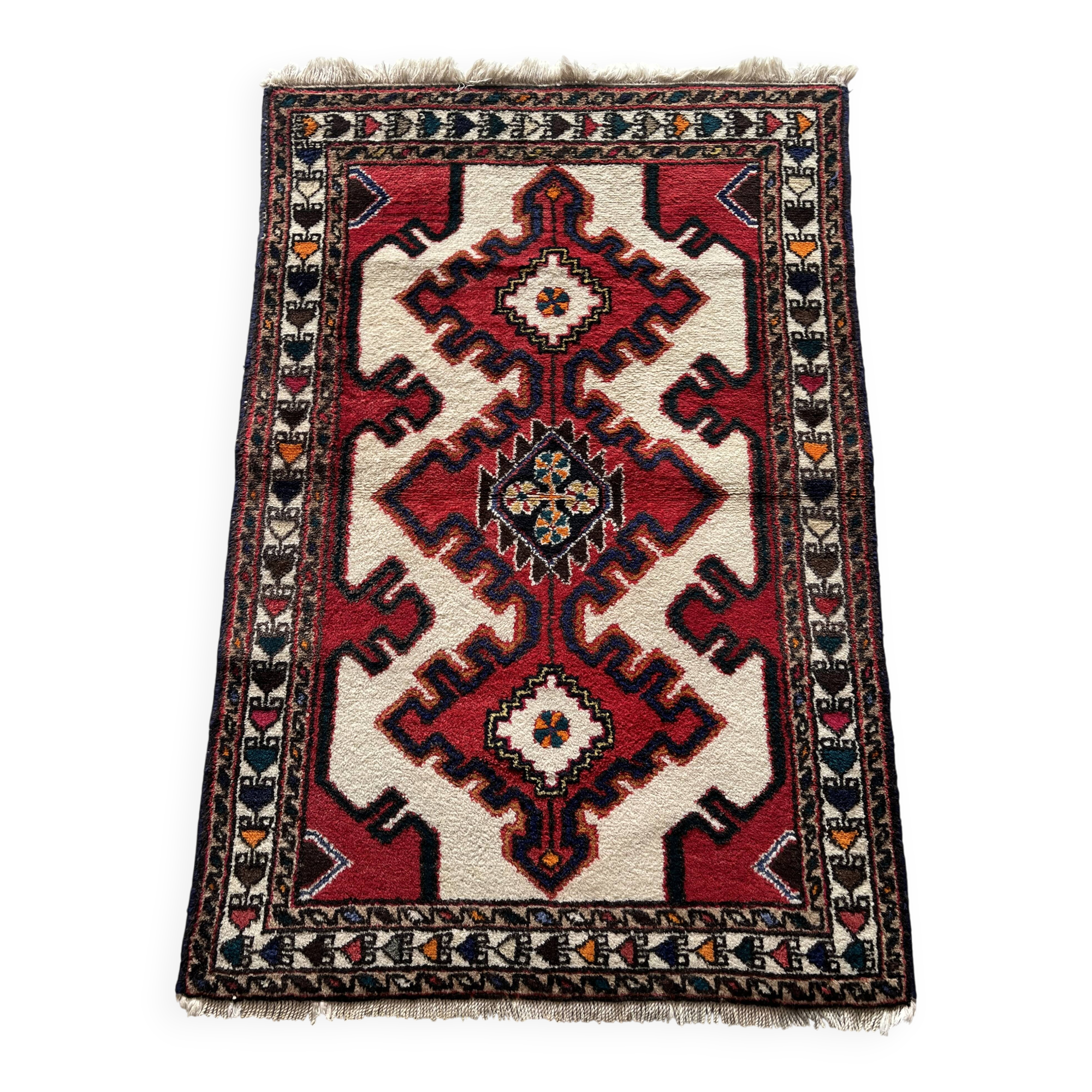 Small wool Hamadan rug