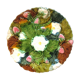 Assiette art déco en barbotine de Onnaing fraises et fleurs sur des feuilles