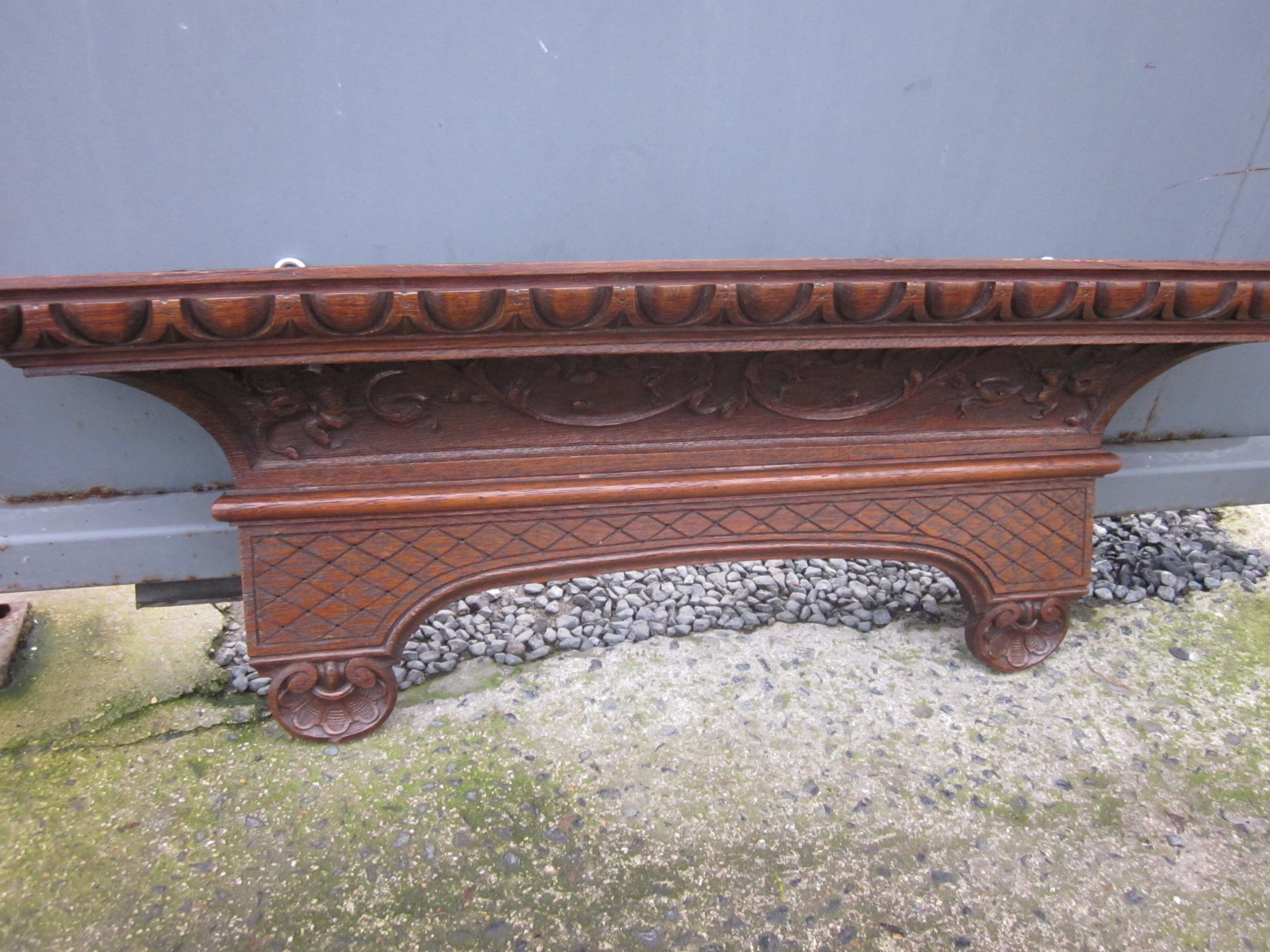 Sculpted channel wall console