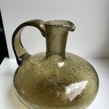 Glass decanter Biot 60s 70s