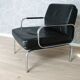 Ensemble  de salon cuir noir Knoll 3 + 2 + 1 pl.