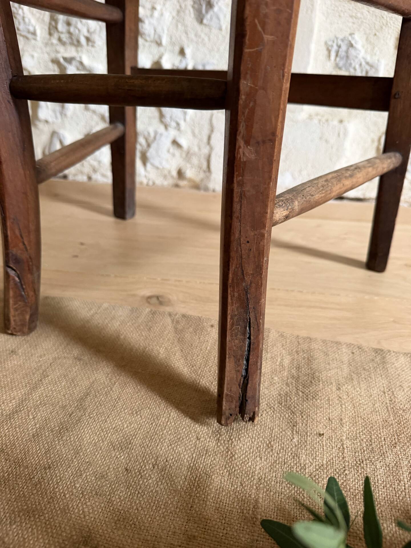 Old wooden country chair.