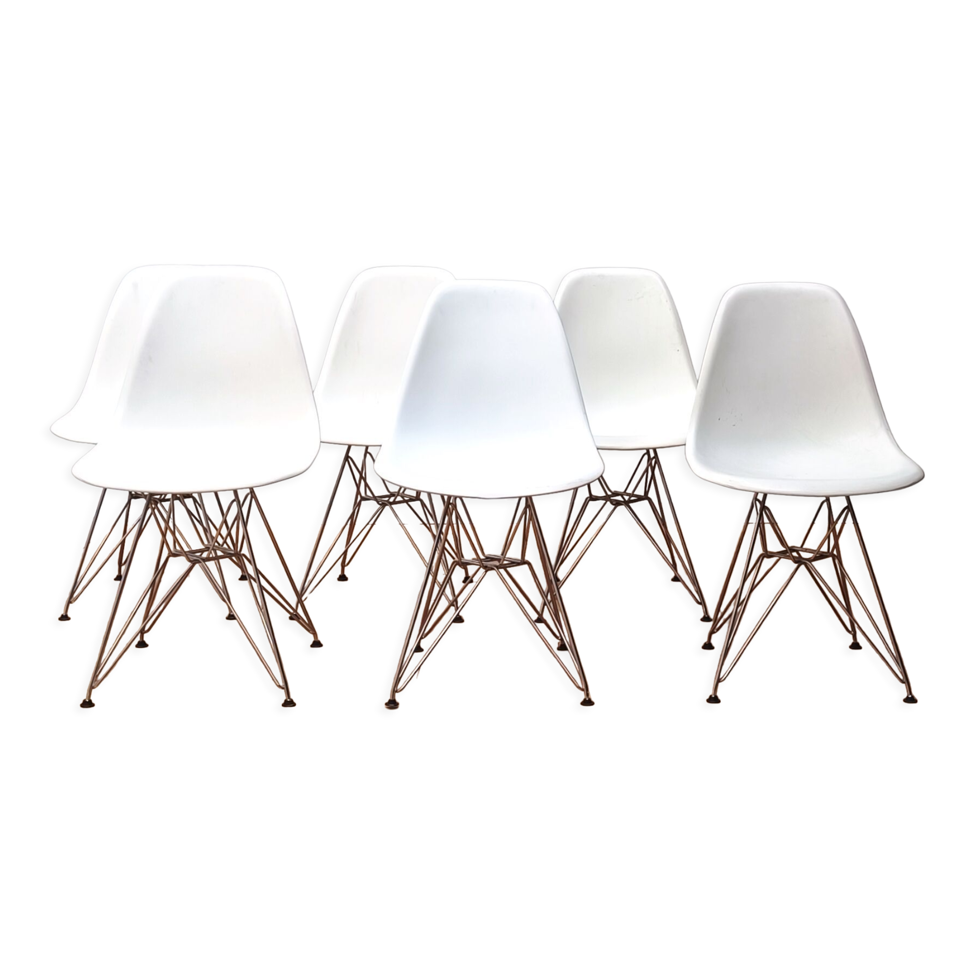 Lot de chaises DSR par Charles & Ray Eames pour Vitra