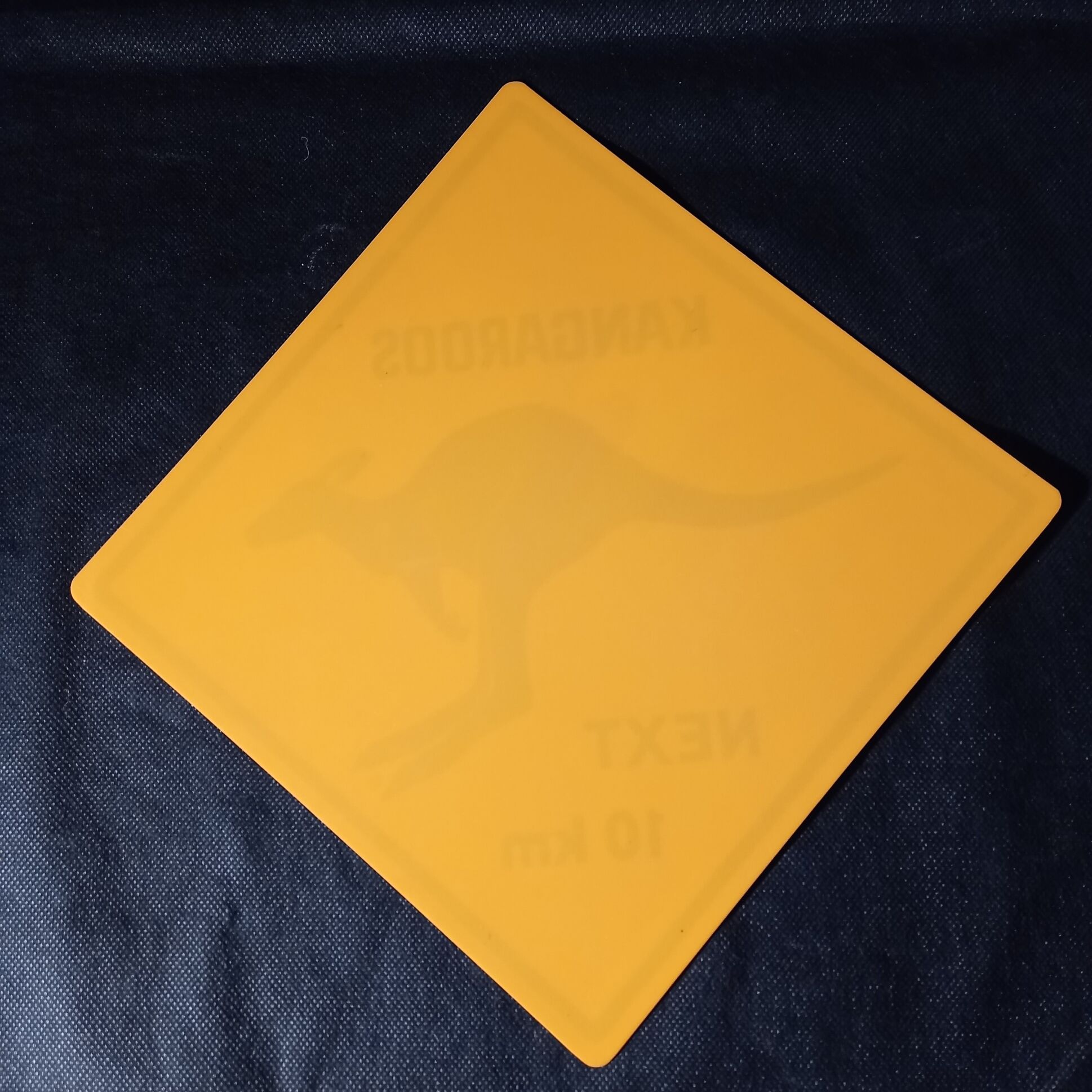 Australian style road sign - Kangaroos Next 10 Km