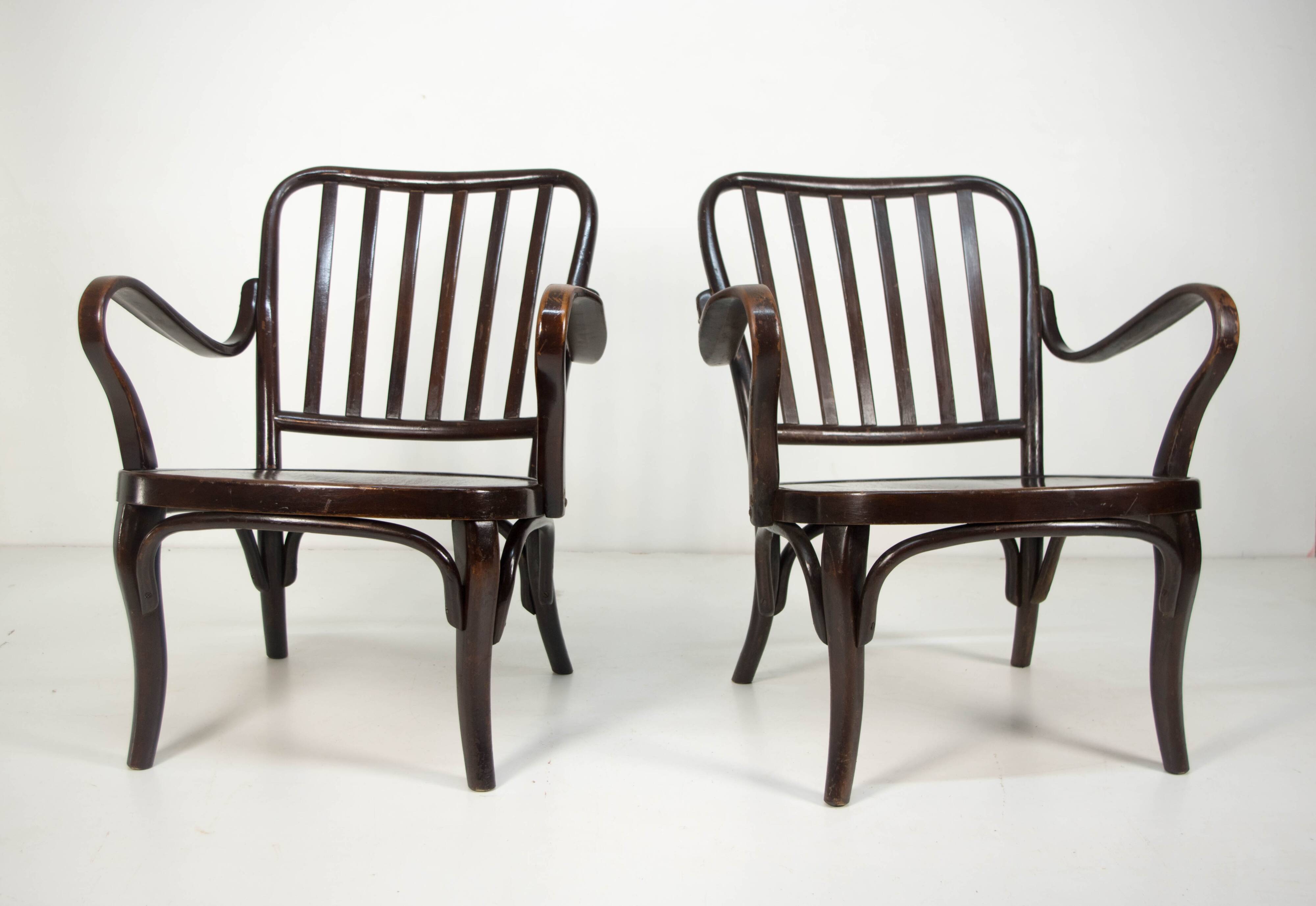 Paire de fauteuils n°752 par Josef Frank pour Thonet, 1930