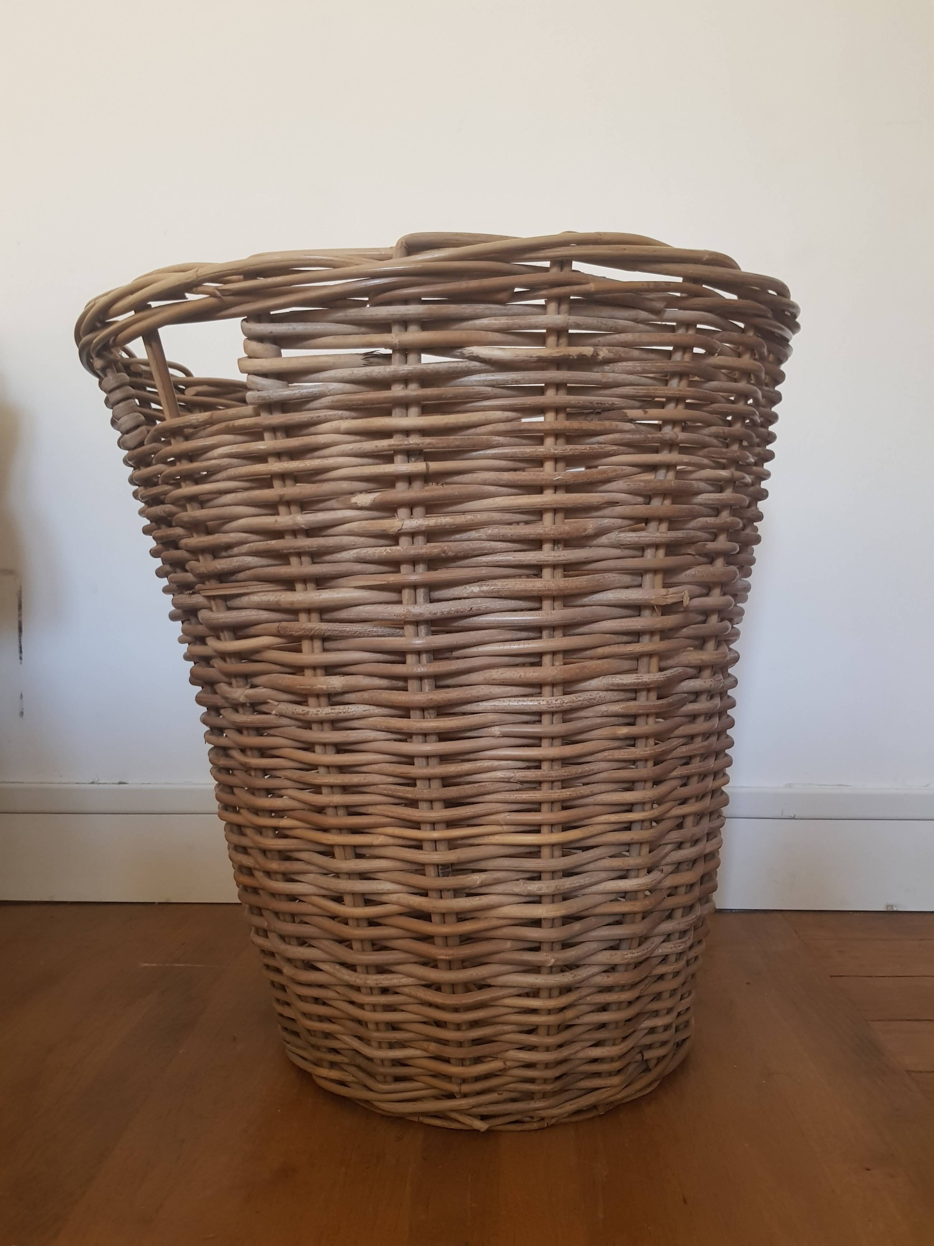 Rattan laundry basket