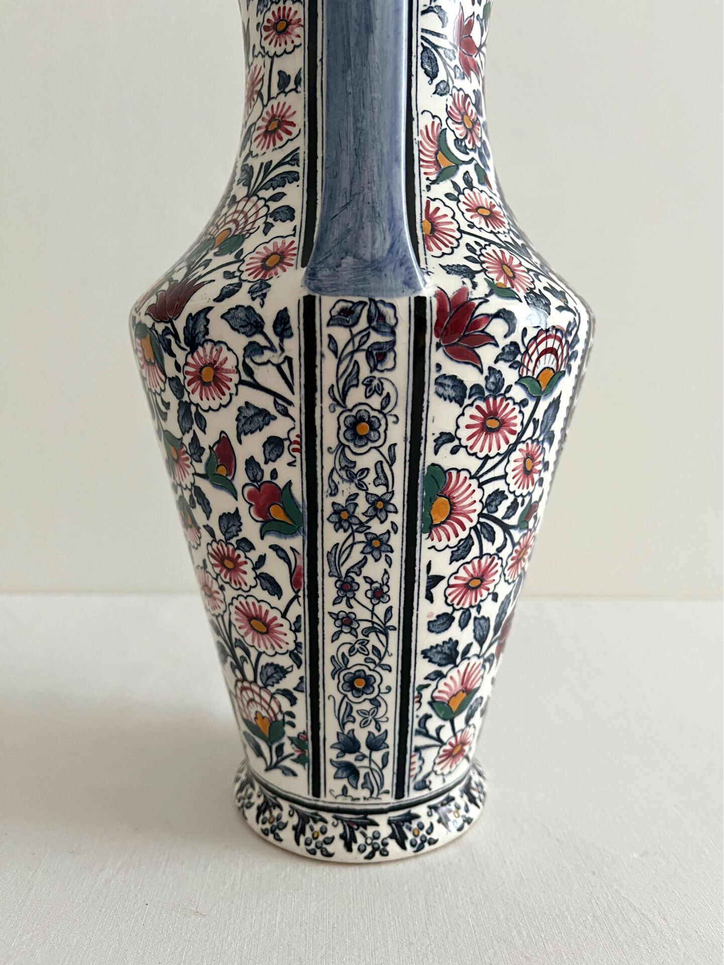 Vase amphore « cachemire » en faïence de Gien