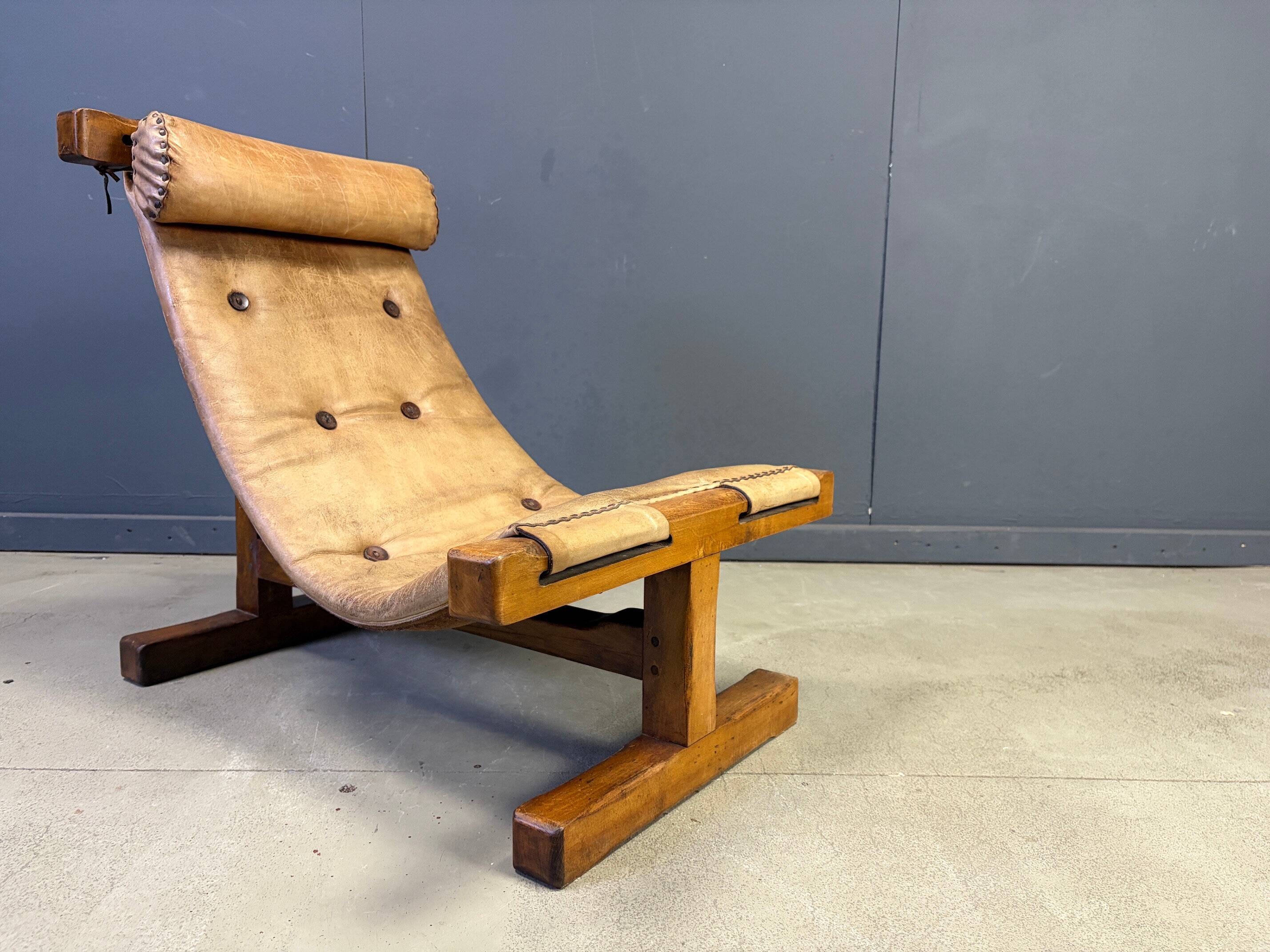 Vintage brutalist Brazilian easy chair, 1960s