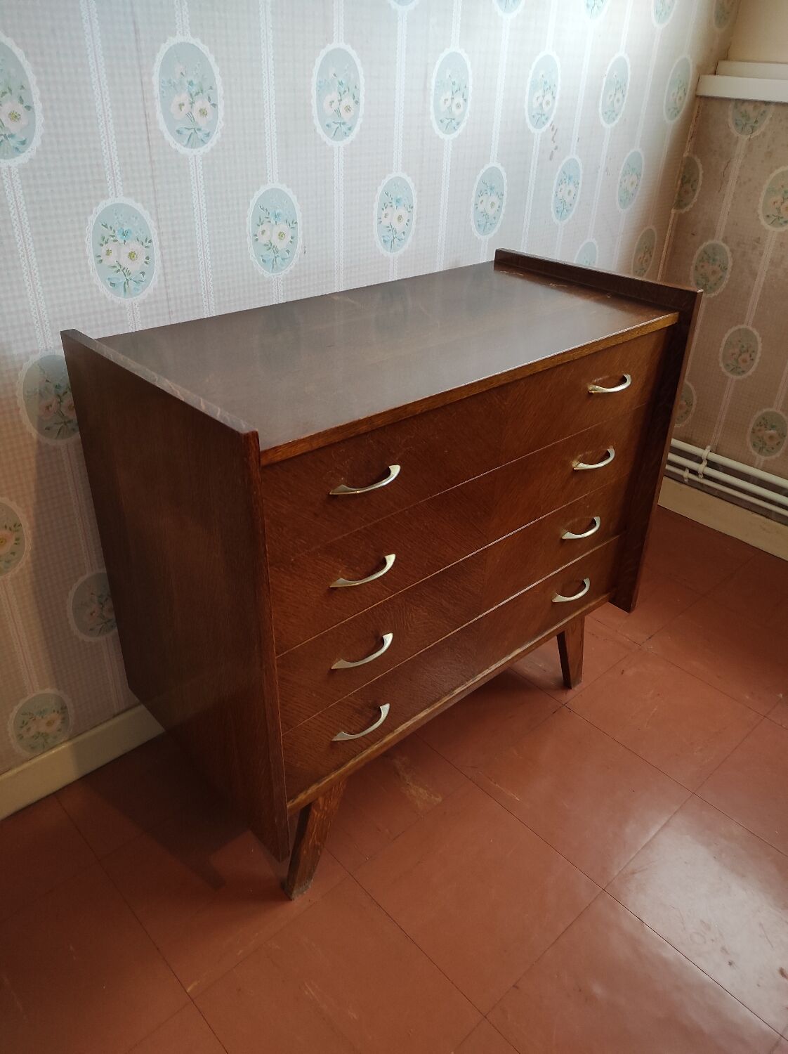 Scandinavian style chest of drawers 4 drawers 1960