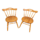 Paire de chaises en bois massif 1963 par Nesto Suède