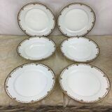 6 Limoges porcelain dinner plates