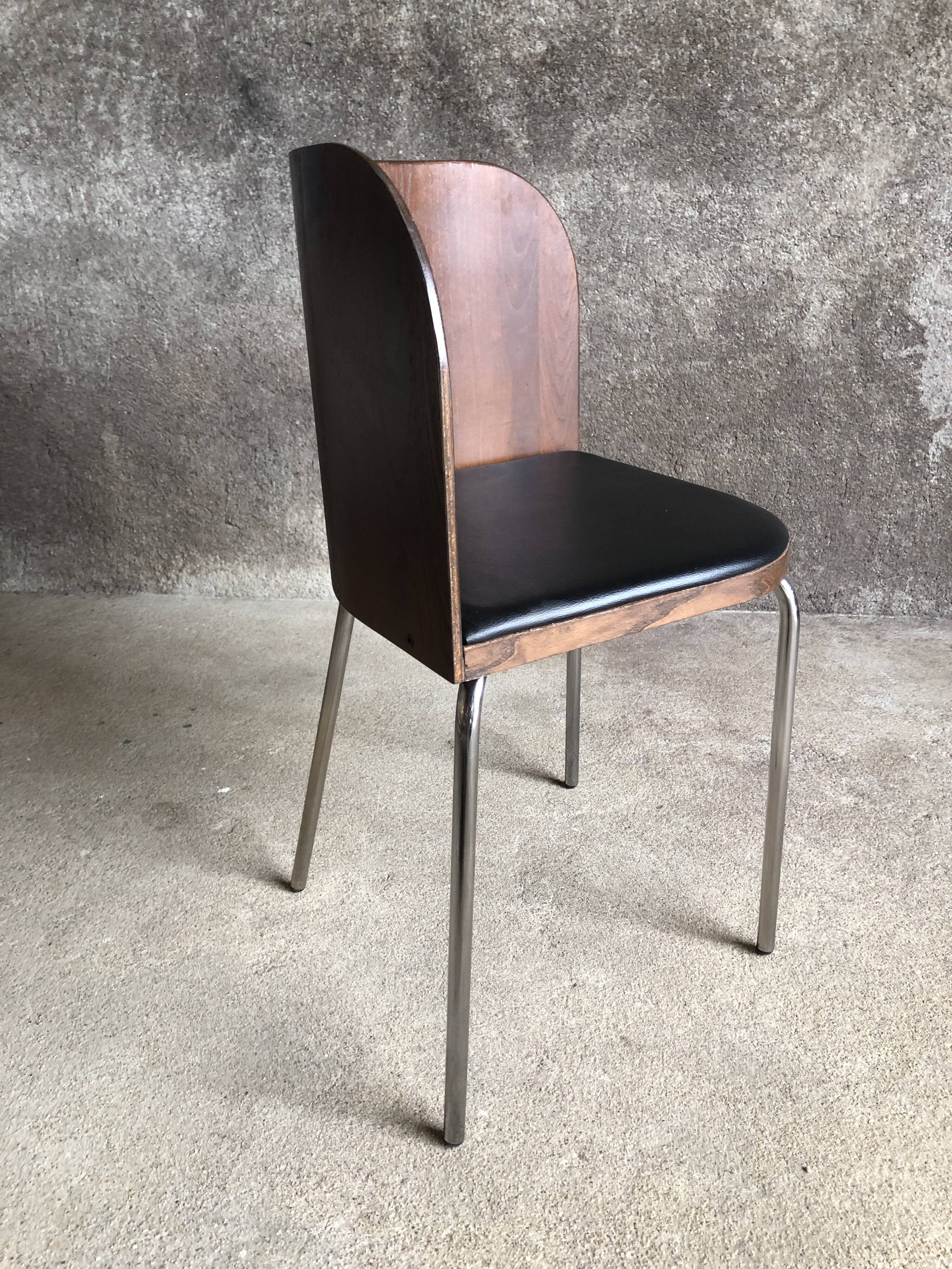 Fusion table and four chair set, vintage Ikea, 1990