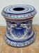 Nevers earthenware pedestal, Montagnon, floral decoration, late 19th century, 31 cm