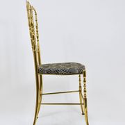 Mid-Century Chiavari Chair in Brass by Giuseppe Gaetano Descalzi, Italy, 1950s
