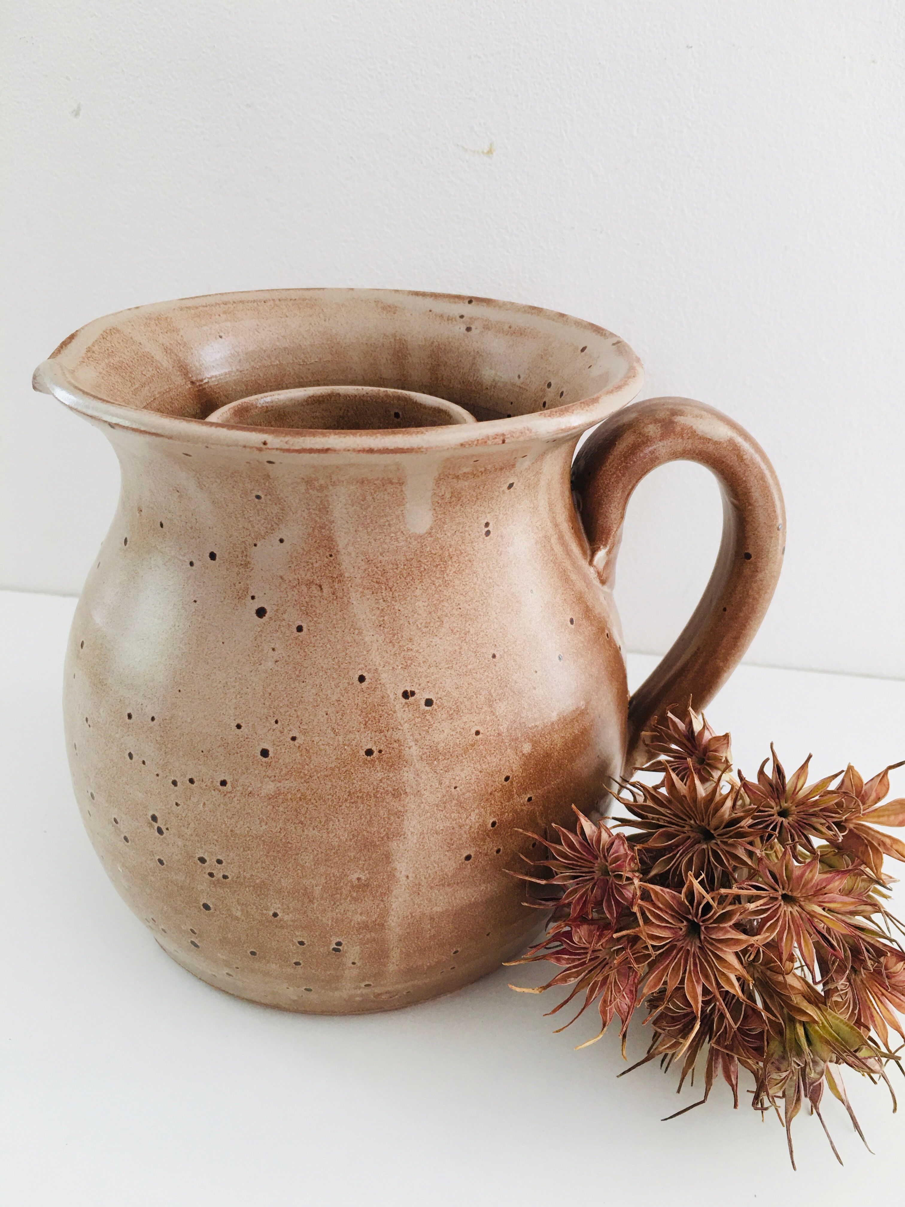 Vintage stoneware pitcher