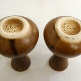 Pair of stoneware pitchers and vases