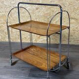 60s 70s serving trolley dinette side table space age brown design 60s 70s