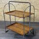 Chariot de service table d'appoint dinette space age brown design 60s 70s