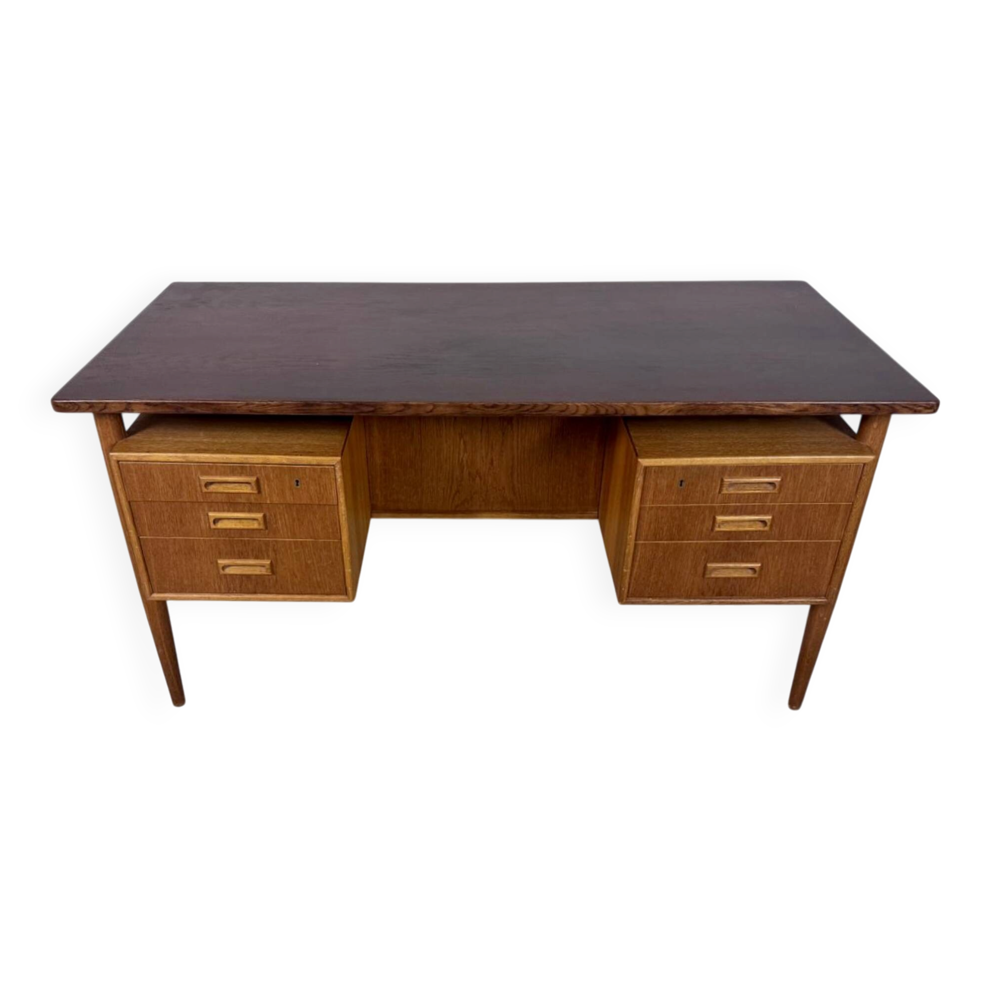 Bureau scandinave de direction double face plateau flottant longueur 1