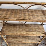 Vintage rattan shelf