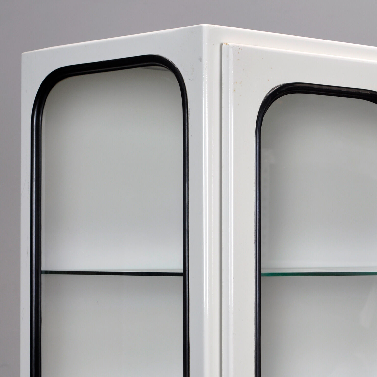 Glass & iron medical cabinet, 1970s