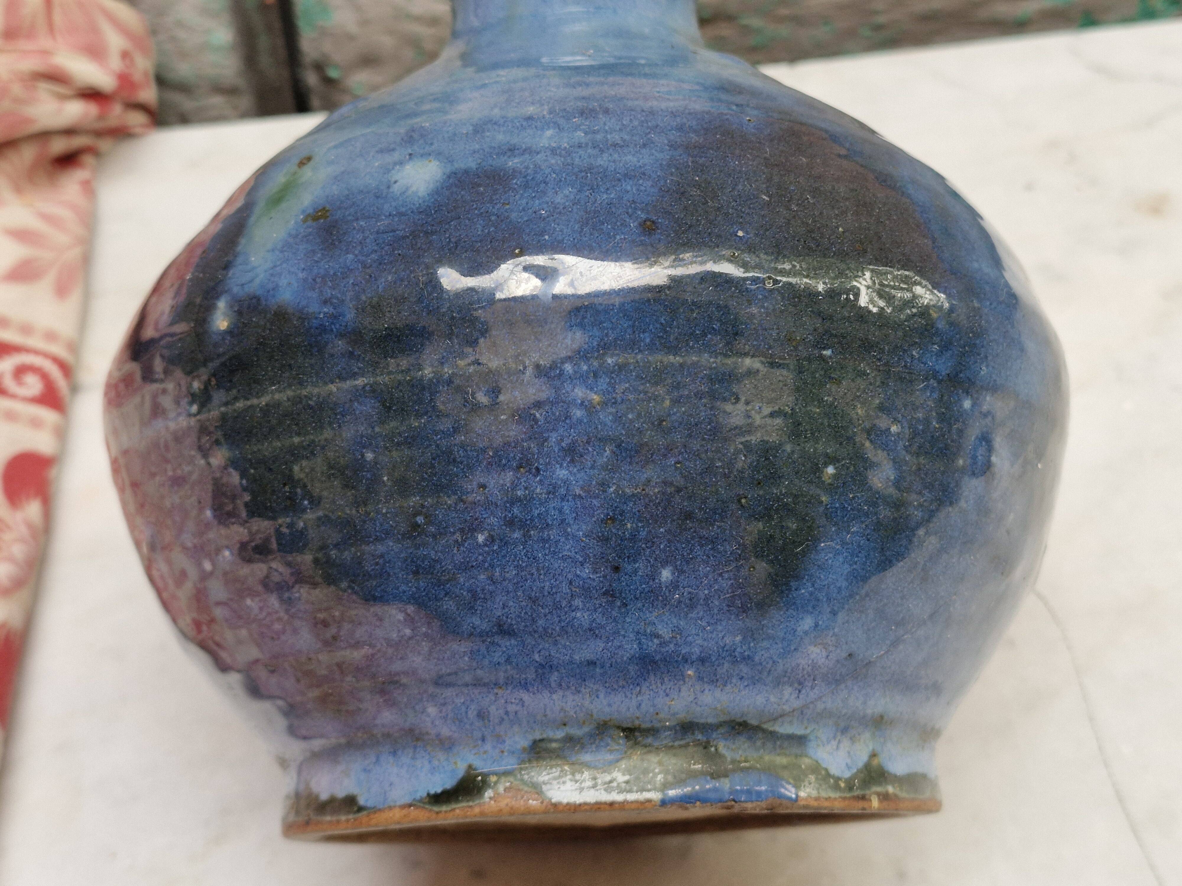 Vintage glazed ceramic vase Signed Z Karbowski